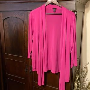 Draped front hot pink cardigan from Torrid